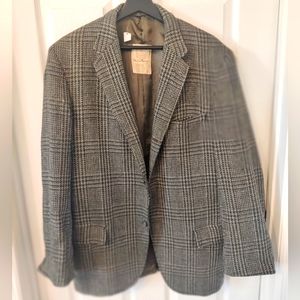 Vintage Harris tweed jacket olive green size XL